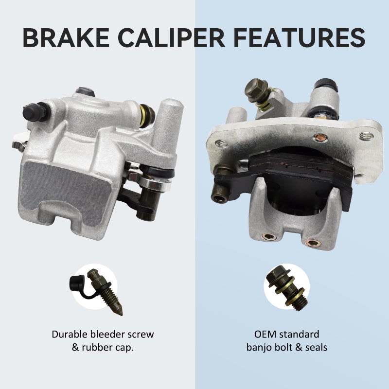 M MATI Front Left Right Brake Calipers & Pads for Suzuki KingQuad 400 450 500 700 750 LT-A400/LT-F400 LT-A450 LT-A500 LT-A700 LT-A750 59300-31G01-999 59100-31G00-999 - Image 4